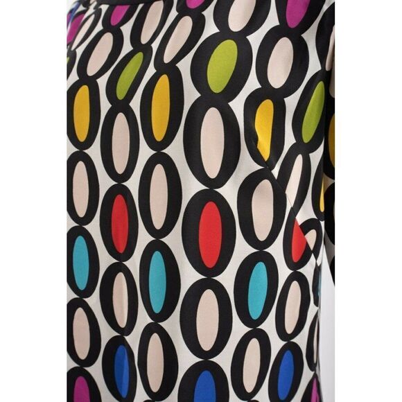 Trina Turk Women Shift Dress Oval Ronson Size 4 100% Silk 3/4 sleeves Colorful - Picture 4 of 7